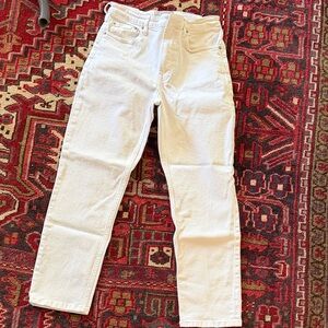 Everlane 
The high-rise straight Jeans in White, 27 ankle